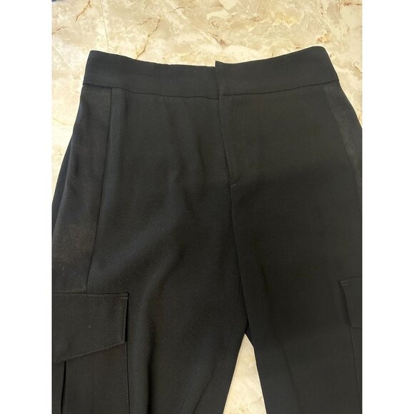 RAG & BONE Black Tuxedo Trim Cropped Cargo Ankle Pants Women Size 00 - Picture 3 of 10